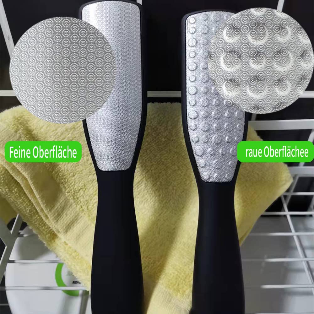 rappe pies pedicura,rape pies,Lima de pie de acero inoxidable, se puede utilizar para el cuidado de los pies, corte láser de doble cara impermeable y antioxidante, no es fácil de ocultar la