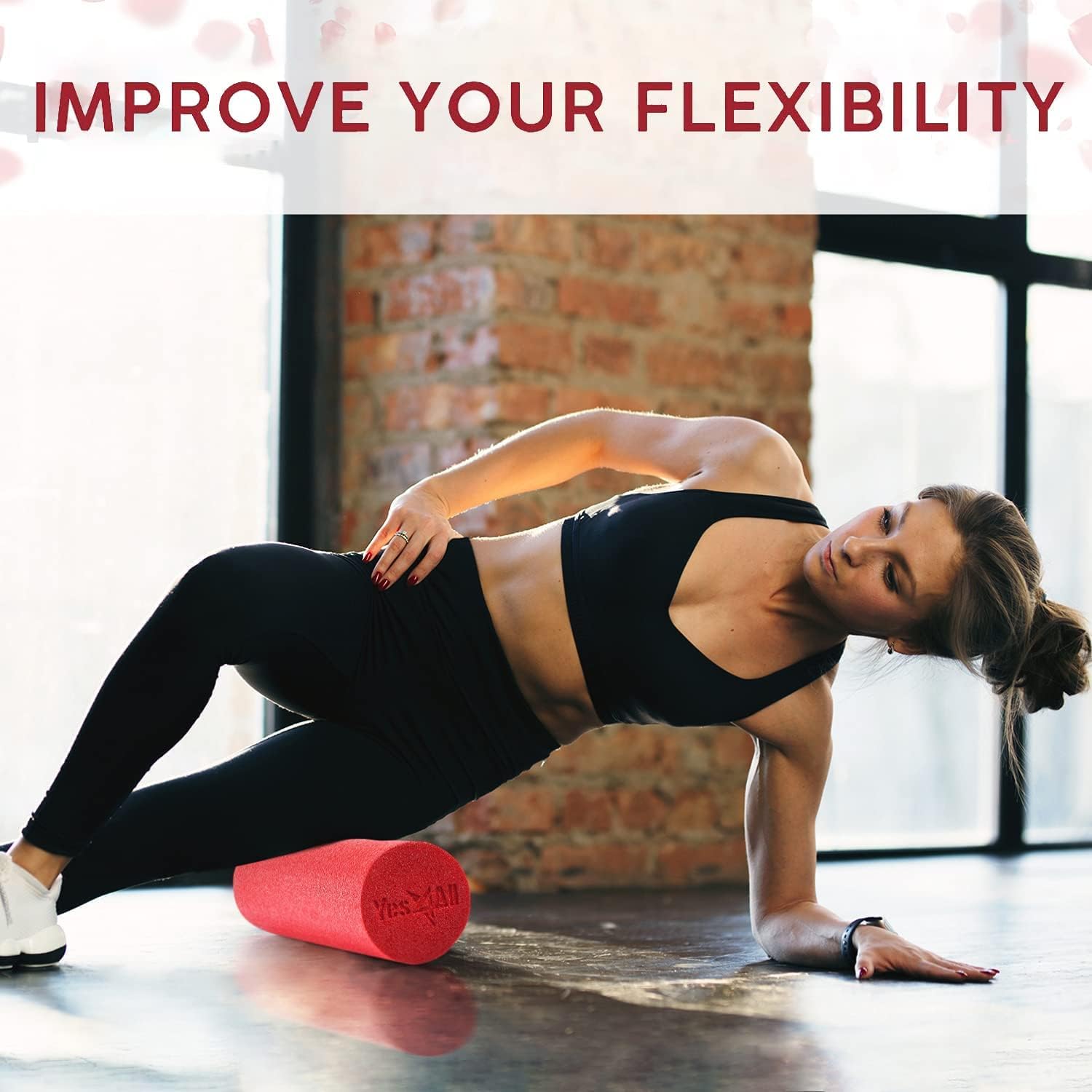 Yes4All Rullo In PE Ad Alta Densità Per Yoga E Pilates - 30, 45, 60, 90 Cm, Massaggio Muscolare