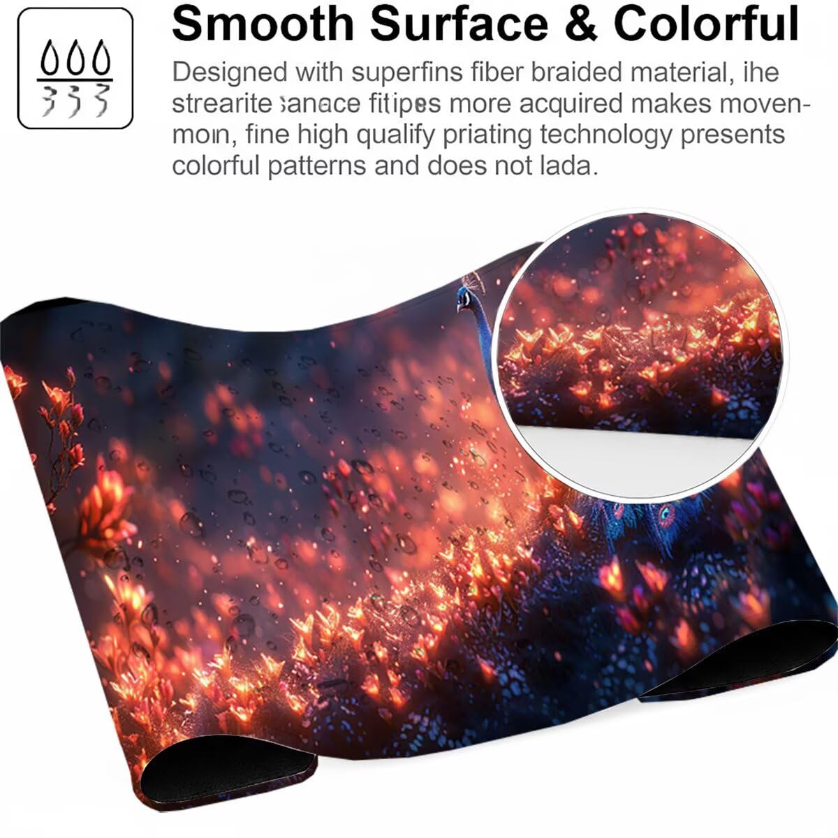 Tappetino per Mouse Gaming XXL 1200x600x3mm– Ufficio Mousepad Grande – Migliora la Velocità e la Precisione Tenuta Stabile Sottomano per Ufficio e Casa Accessori Scrivania Uomo PjY14089 N-U