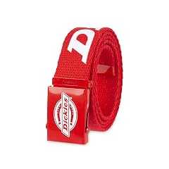 Dickies mens Fabric Web Plaque Logo Buckle Belt - One Size Cut-to-fit- Fits Up to Size 42 Waist