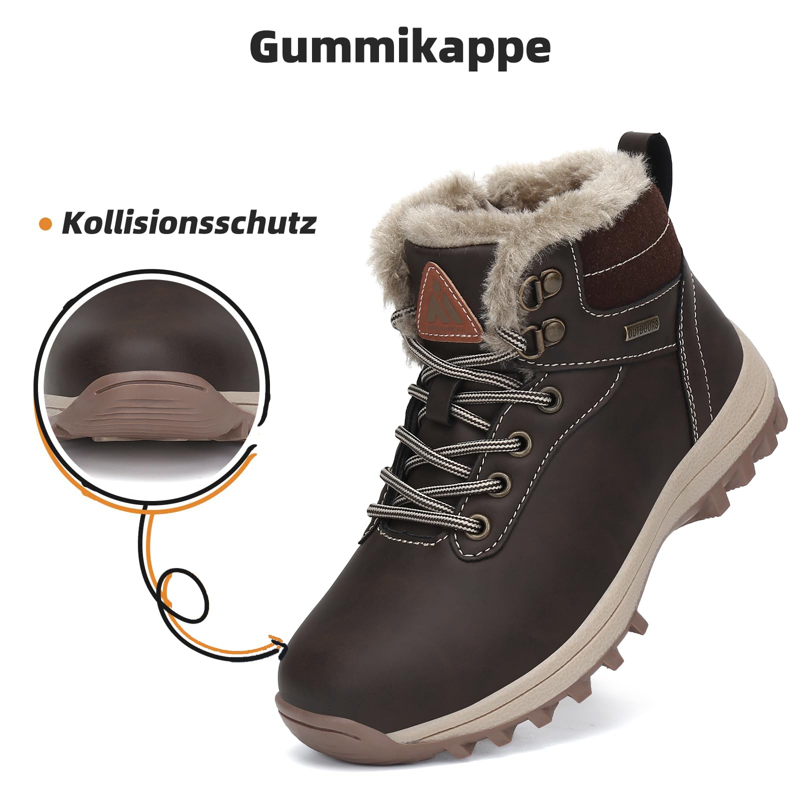 Mishansha Winterstiefel Kinder Warme Rutschfest Outdoor Gr.24-36 | Wasserabweisend, Freizeit, Komfort, Bequeme, Warm Gefüttertes, Winter, Trekkingschuhe, Kinderschuhe