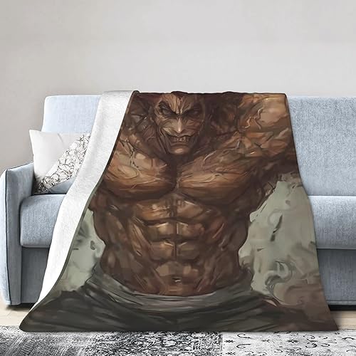Miniatura 2 de Manta de anime Baki The Grappler Yujiro Hanma de microforro polar ultra suave, acogedora y cálida, adecuada para todas las salas de