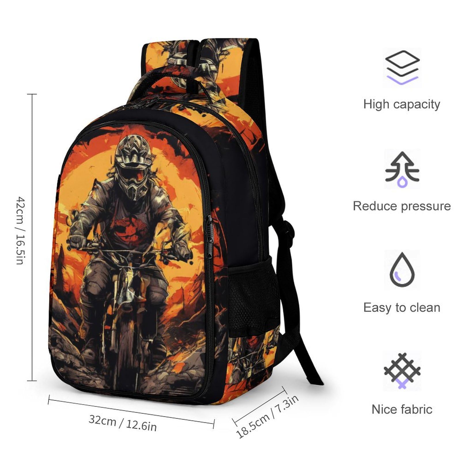 Motocicletas Mochilas Para Niños Niñas Mochilas De Escuela Secundaria Bicicleta De Montaña Mochila Para Junior Elementary Mochila