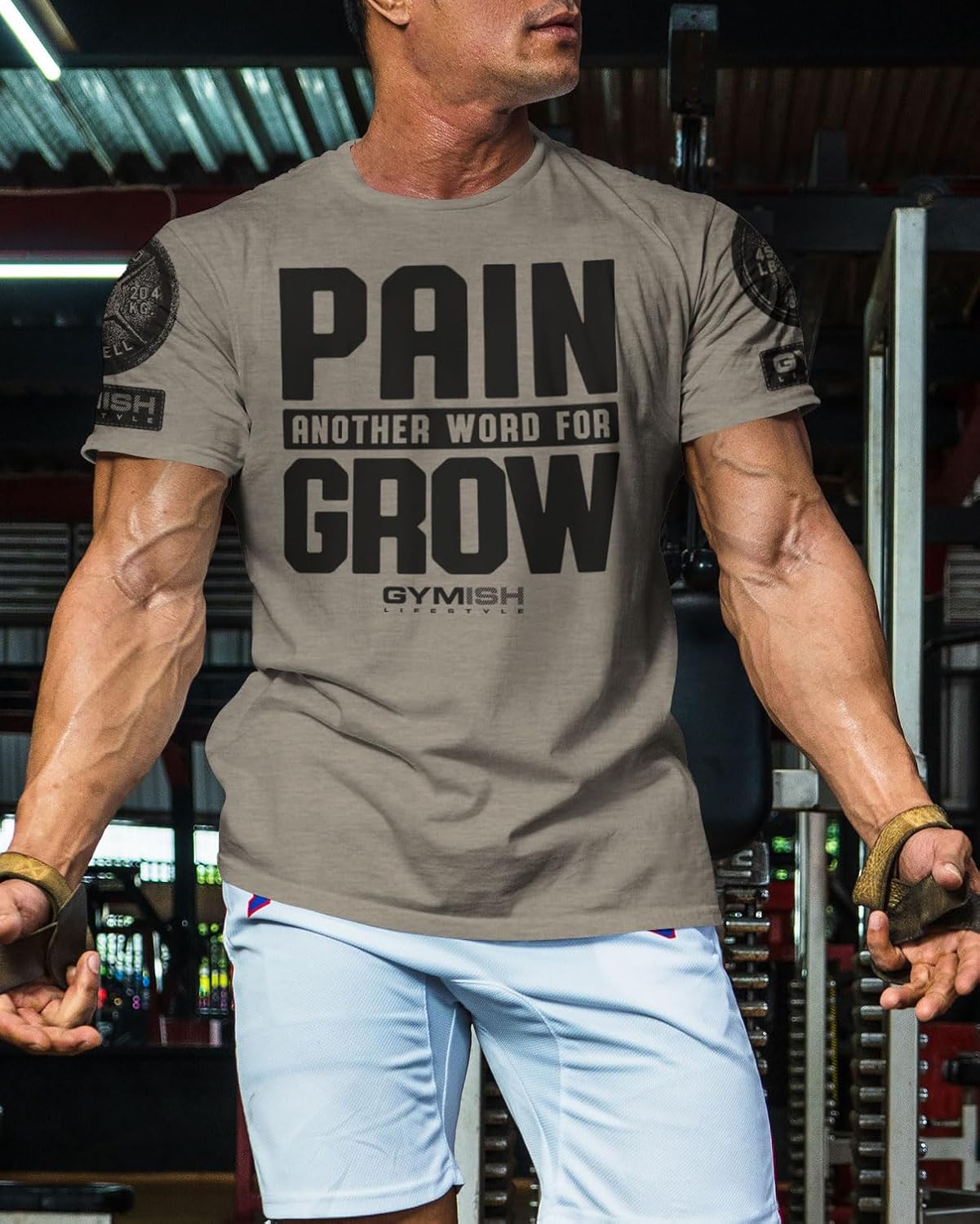 Men’s Pain for Grow Gym T-Shirt, Fitness Training T-Shirt for Bodybuilding & Workouts