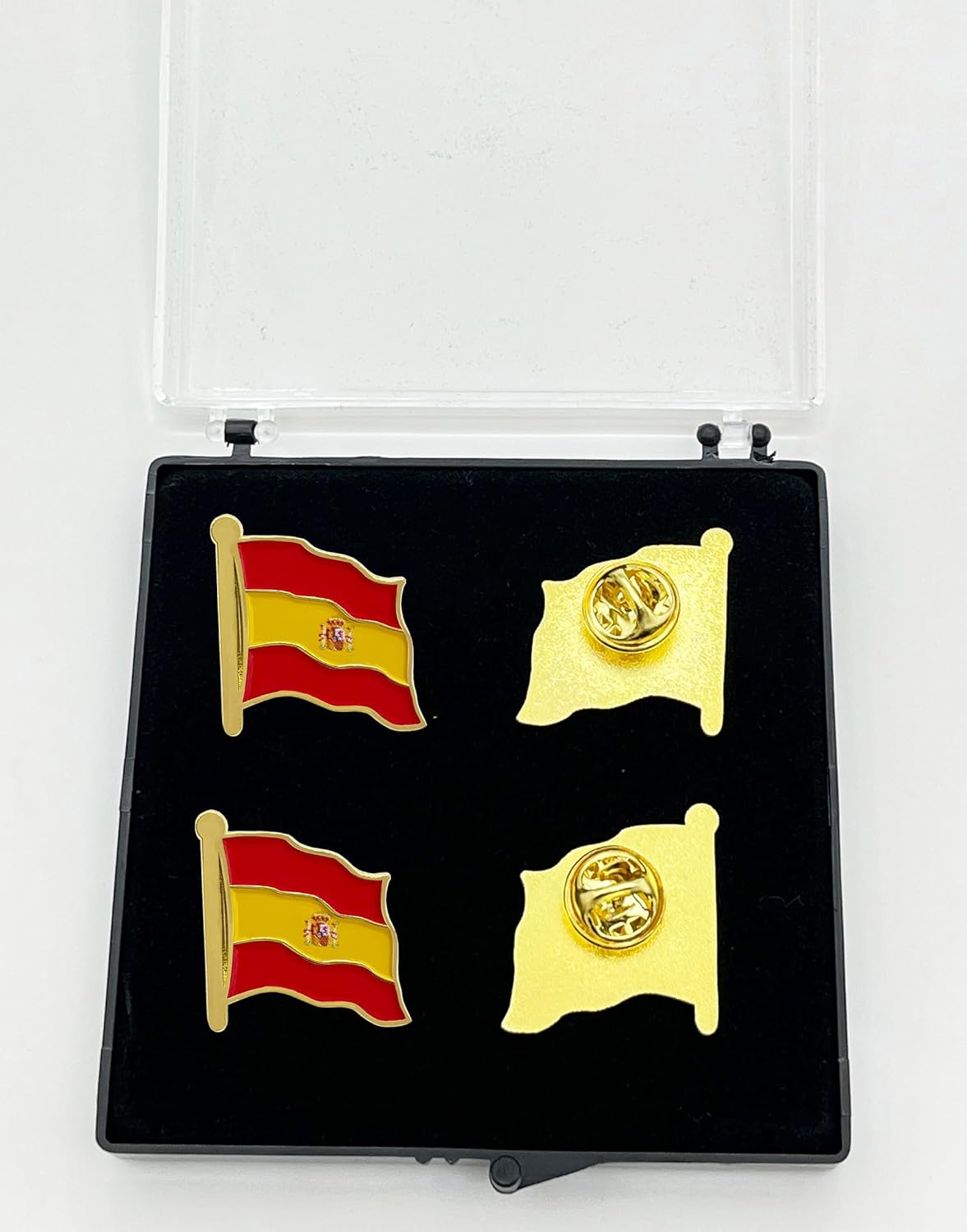 stidsds Spain Flag Pin - Spain Flags Pins Lapel Spanish Flag Enamel Lapel Pin Men Women Suit & Waving Patriotic Metal Badge Souvenir Hat Backpacks Decoration(4 Pack) - Image 5