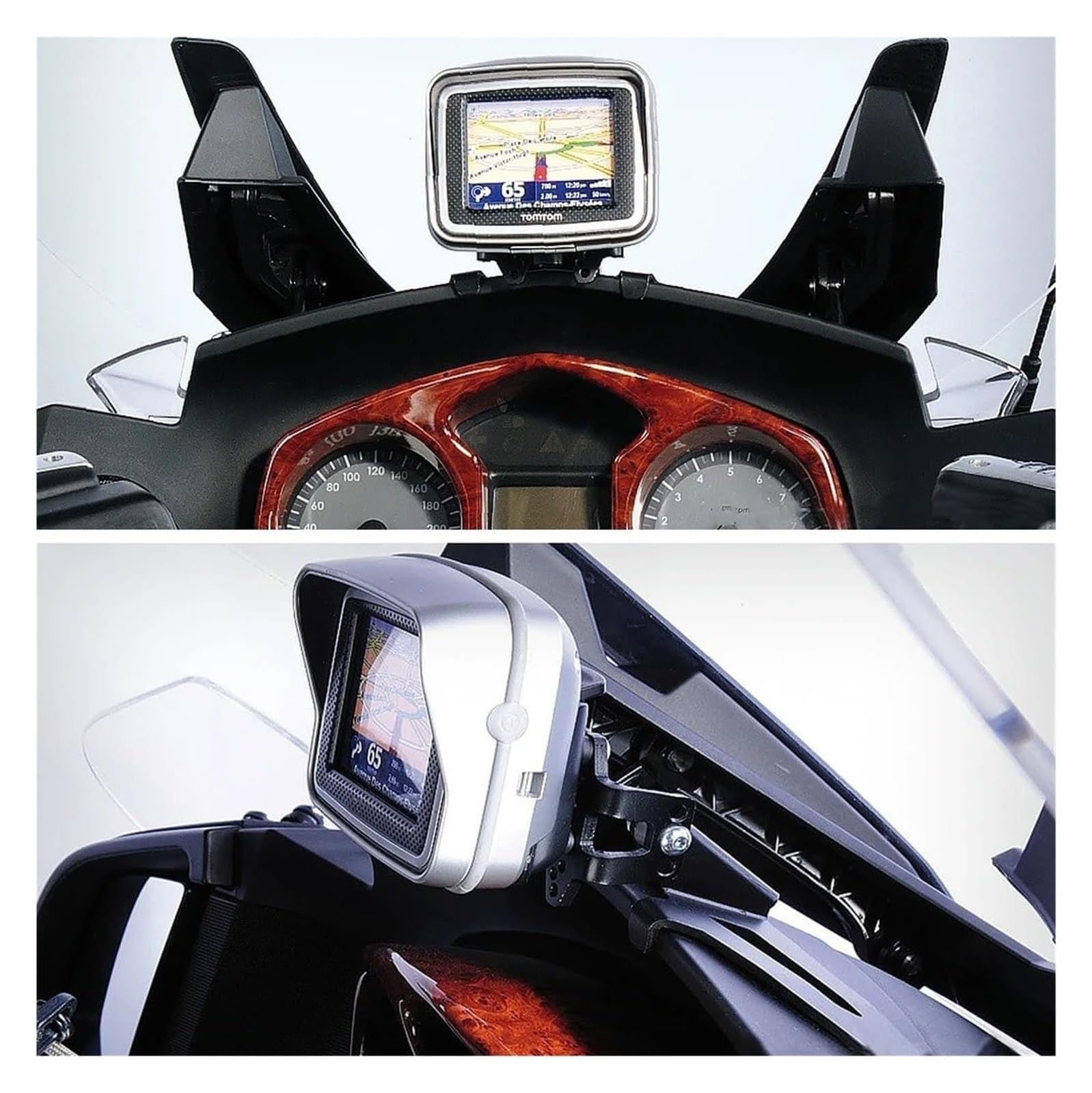 Staffa Di Navigazione Supporto Per BMW R 1200 RT Per R1200RT Per Modelli Inferiori Al 2009 Supporto Di Navigazione Navigatore Moto Telefono Con Ricarica USB GPS(Navigation bracket)