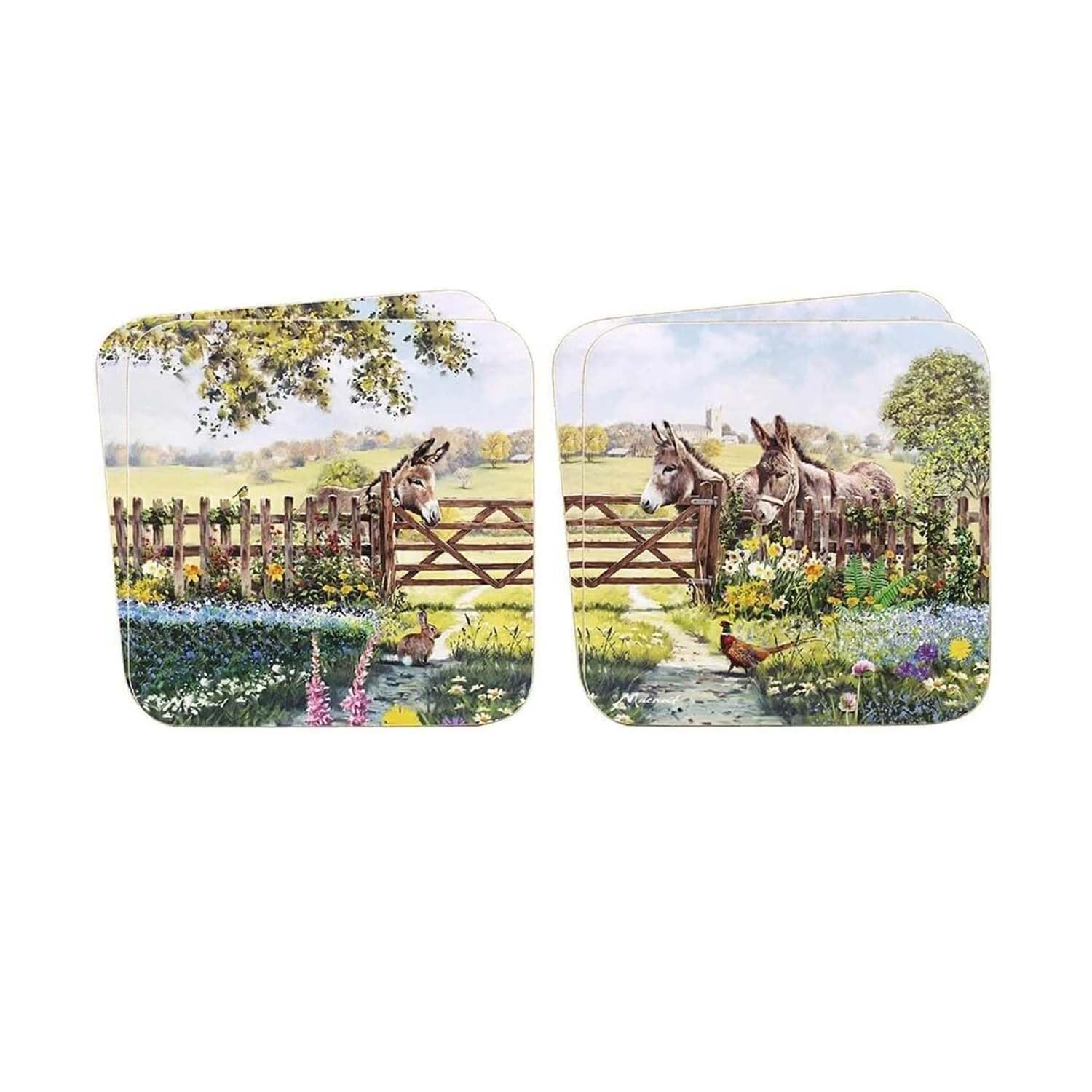 The Leonardo Collection Donkey Coasters Set 4 Macneil Donkey Coasters Set Of 4