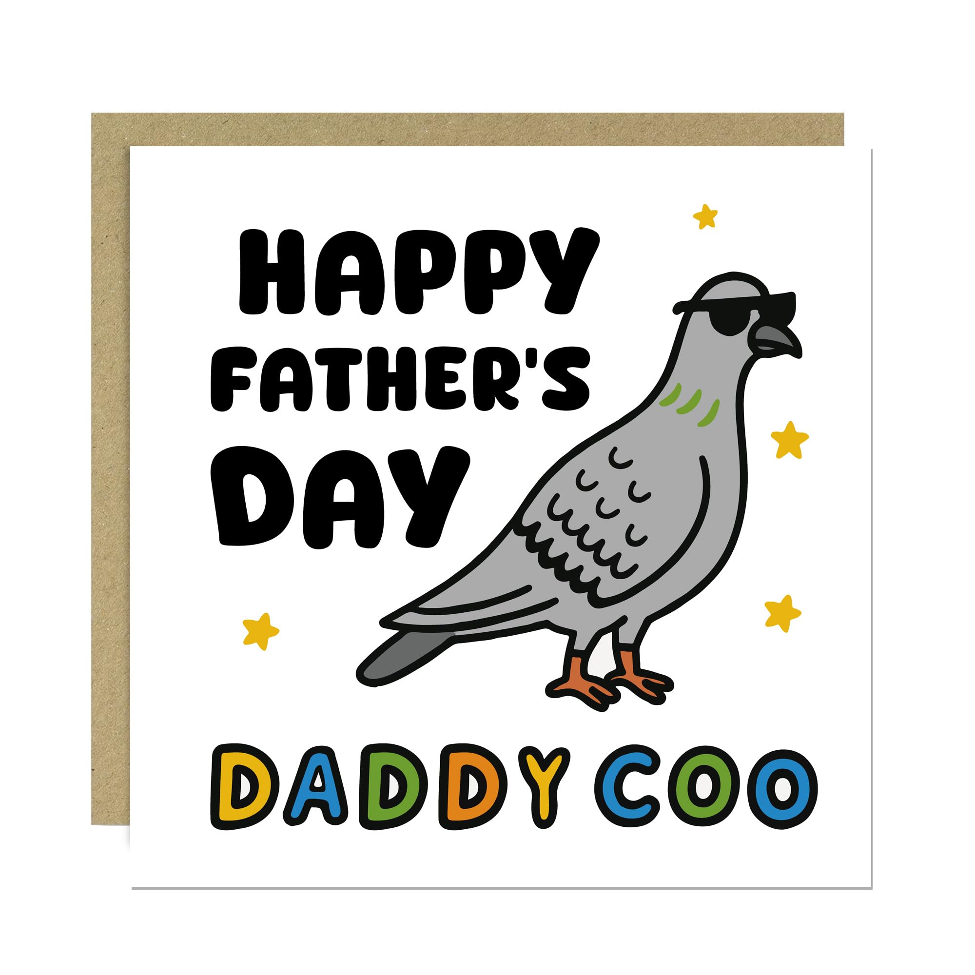 RED OCEAN Funny Card For Dad For Fathers Day DADDY COO Card With Envelope Included Fathers Day Dad From Daughter Son Thank You Cards