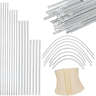 PH PandaHall 40pcs Spiral Metal Boning 4 Sizes Corset Modeling Sticks Platinum Corset Boning Stay Spiral Corset Boning for Wedding Dress Costume Sewing Corset Making Supplies, 5.8/7.9/13.9/15.7"