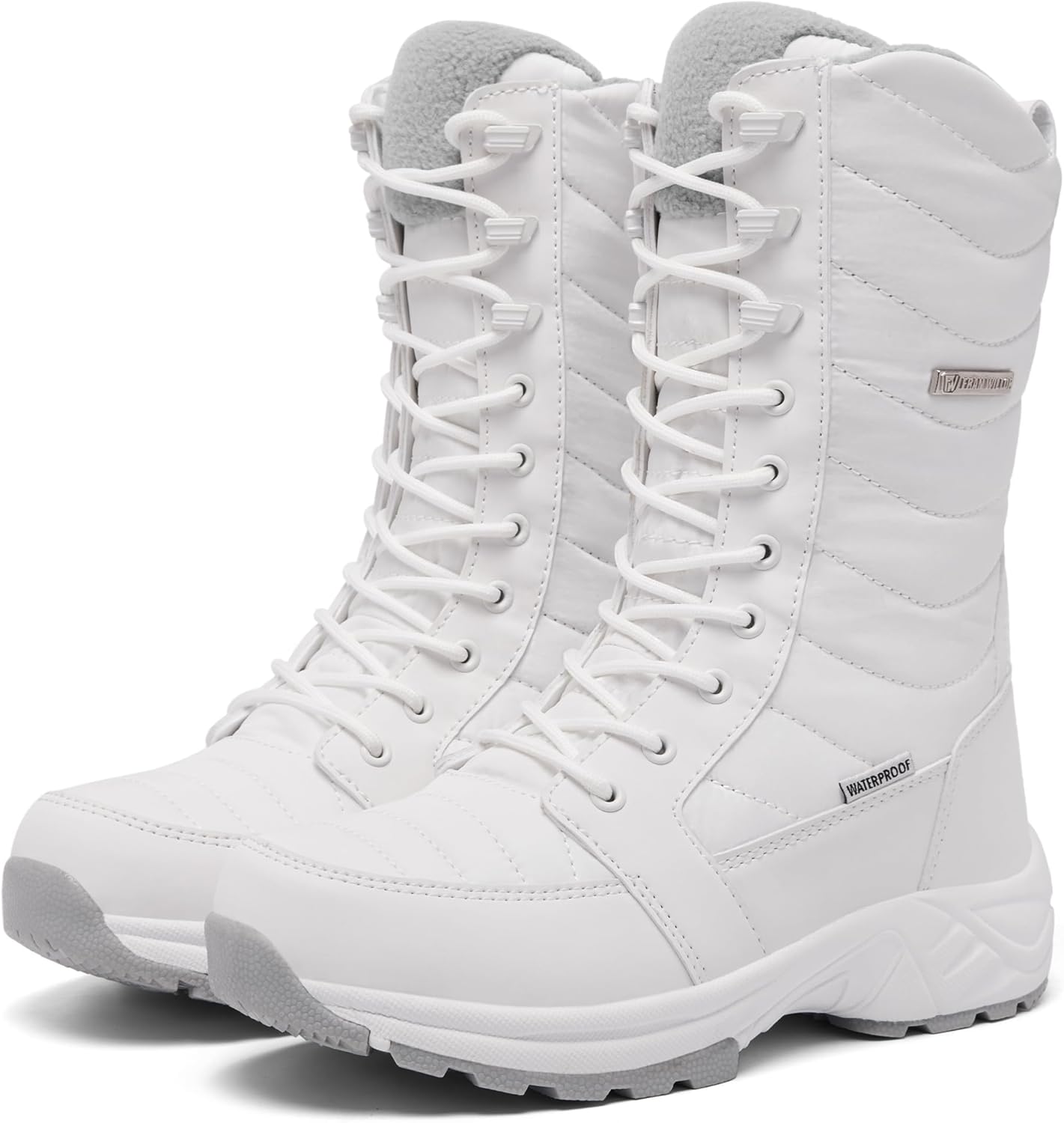 FW FRAN WILLOR Women's Waterproof Winter Snow Boots Warm Comfortable with Side Zipper - 2025 Fashion Lightweight Hiking boots for Cold Weather Insulated Mid Calf Military Booties