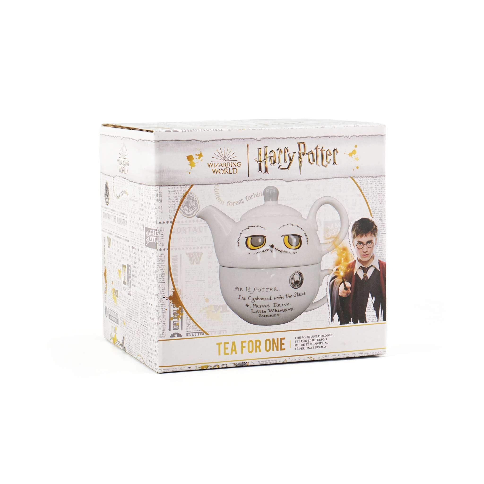 HARRY POTTER Half Moon Bay Hedwig Juego de té para uno Taza de búho Tetera pequeña