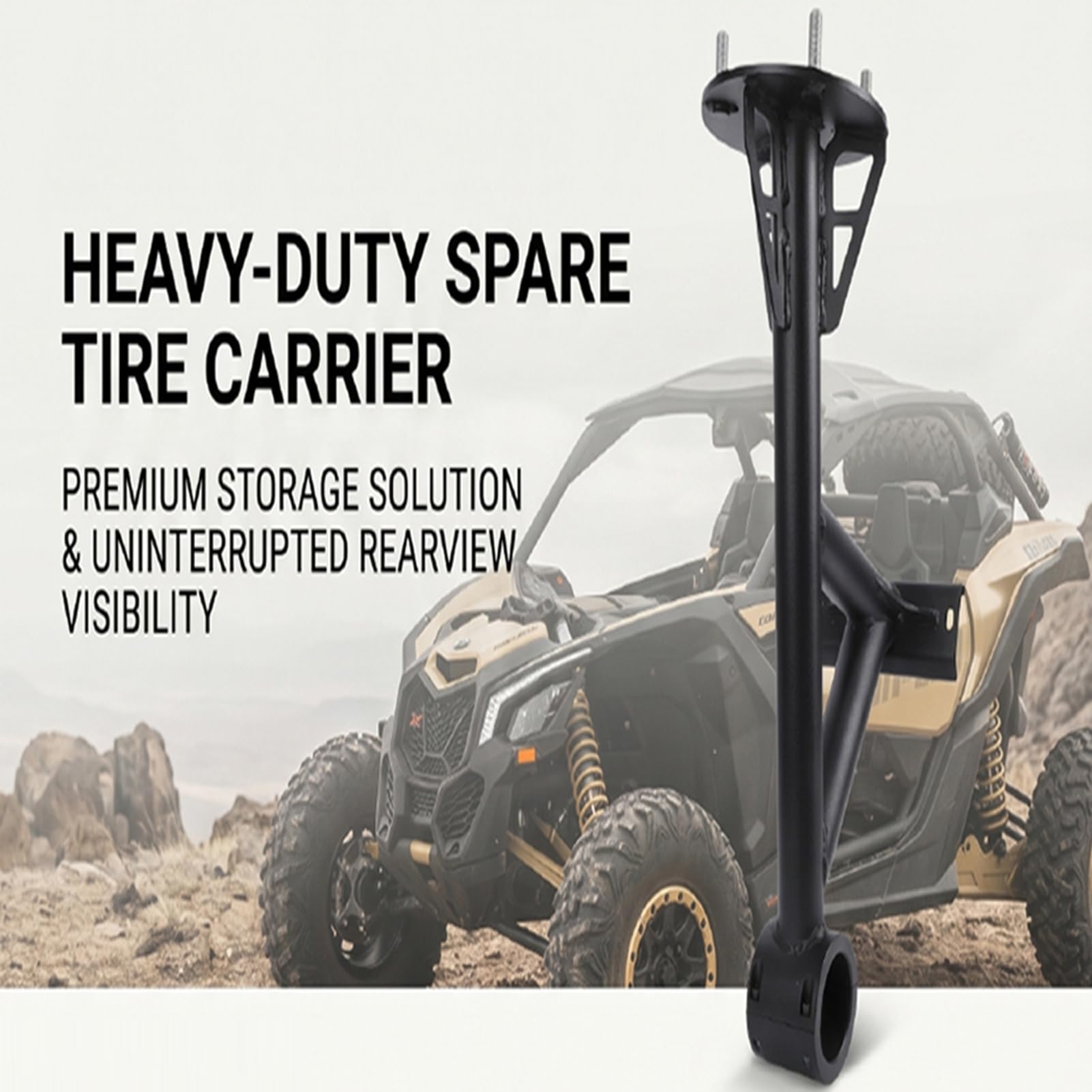 Stalowy Uchwyt na Zapasowe Koło ATV o Dużej Wytrzymałości | Brak instalacji wiercenia dla modeli Maverick X3 Turbo OEM STC CA 2017-2022 X3 00 STC CA X3