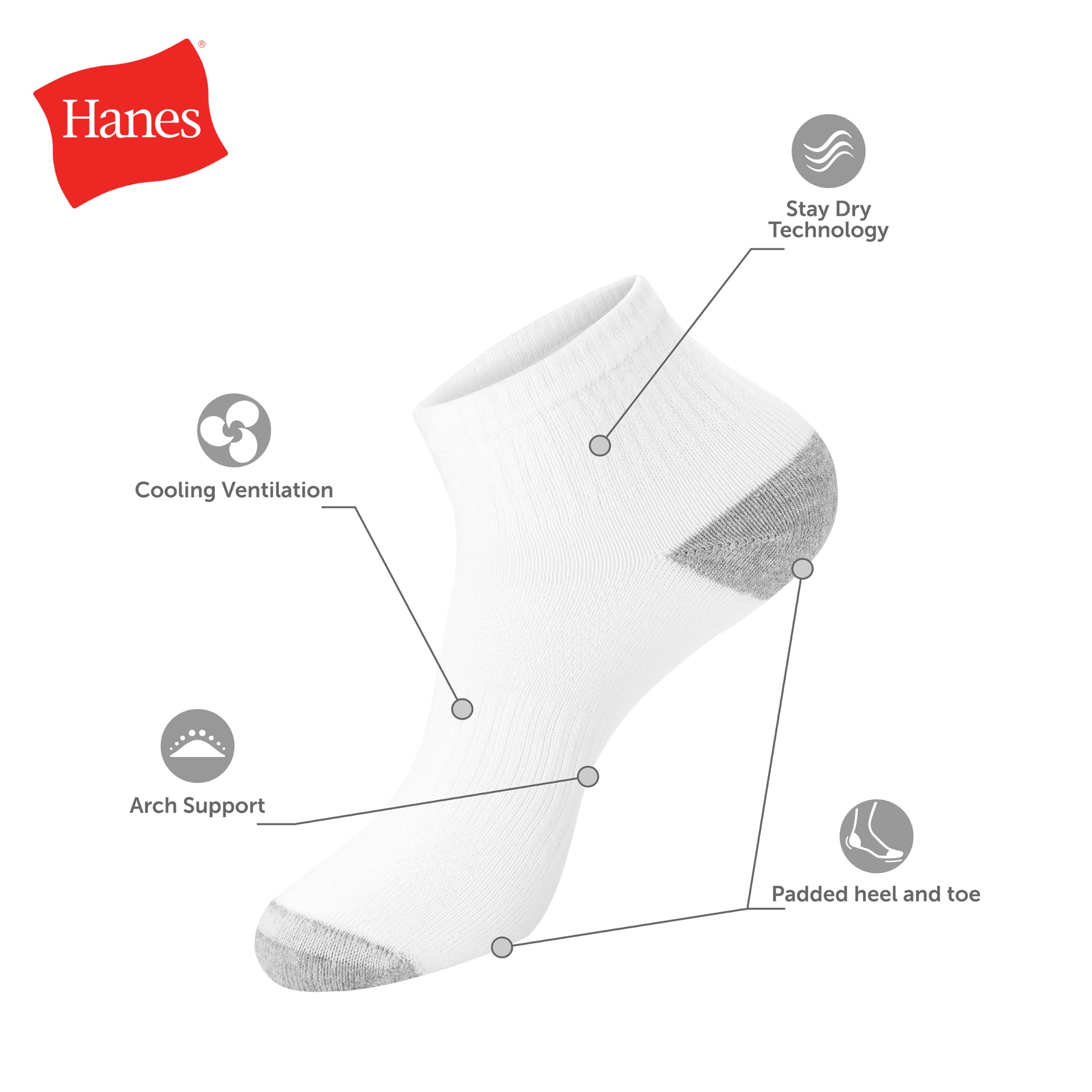 Hanes Active Cool X-temp - Calcetines para hombre (14 pares, ligeros, resistentes a la humedad, acolchados)