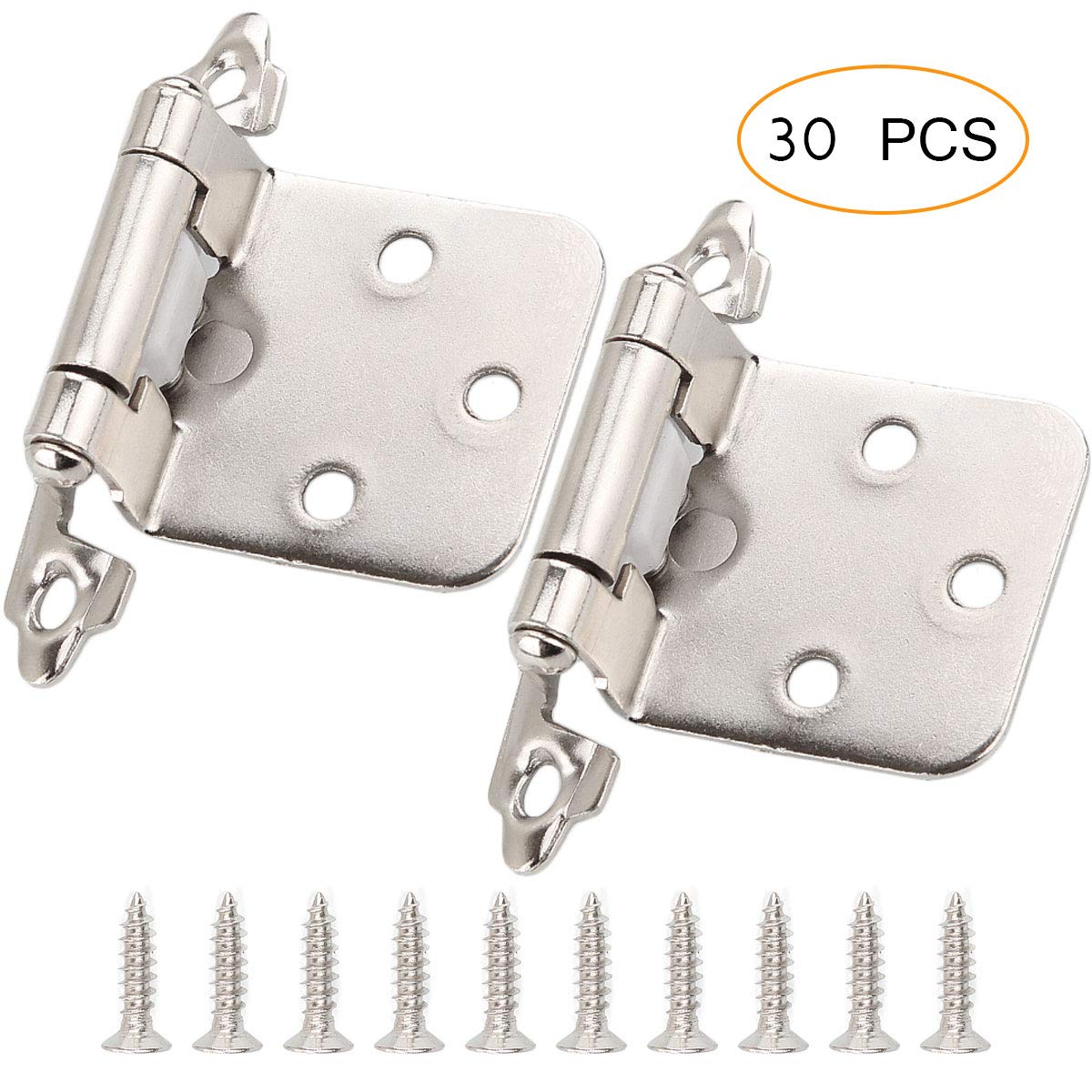 Buy Abuff Self Close Hinges, 15Pair (30 Units) Satin Nickel