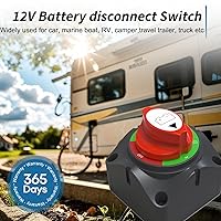 Vista 2 de Interruptor de desconexión de batería de 12 V maestro, interruptor de apagado de batería de 12 V-48 V, 275 amperios de alta corriente para automóvil