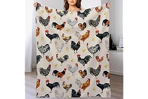 50"x40" Fleece Chicken Blanket: Cozy Comfort for Chicken Lovers