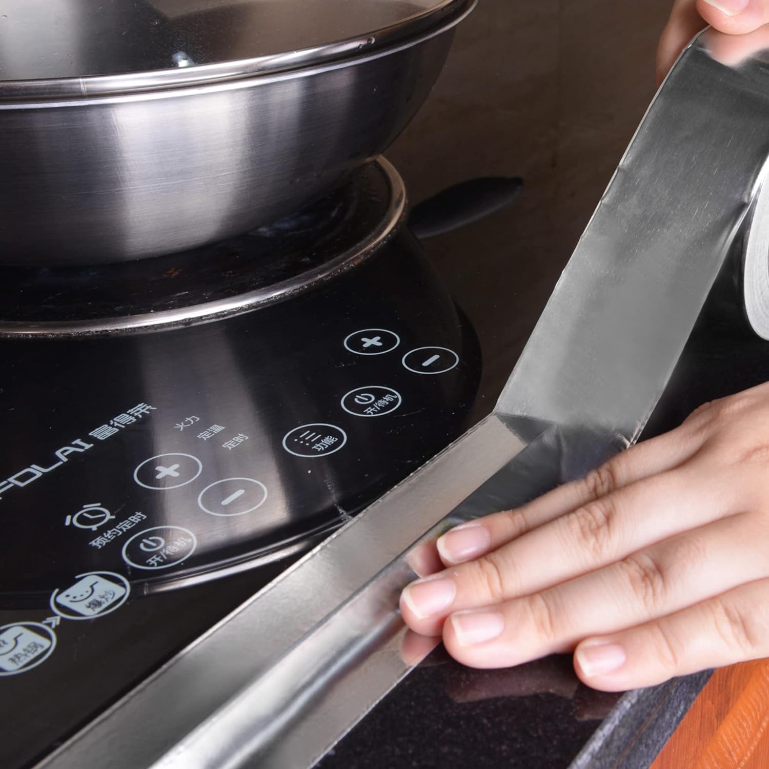 TAPEBEAR 6 Rolls Aluminum Foil Tape, Aluminum Air Duct Tape, Withstand 80°C to 100°C, Heat Resistant Tape Insulation Tape for HVAC, Sealing & Patching, Metal Repair, 2inch x 50yard