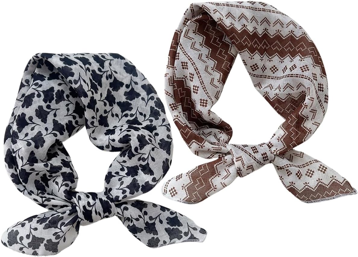 Soft Bandana 22''x22'' Multi-purpose Headband Head Scarf Hair Wrap Neck Scarf Handkerchief for Women and Men