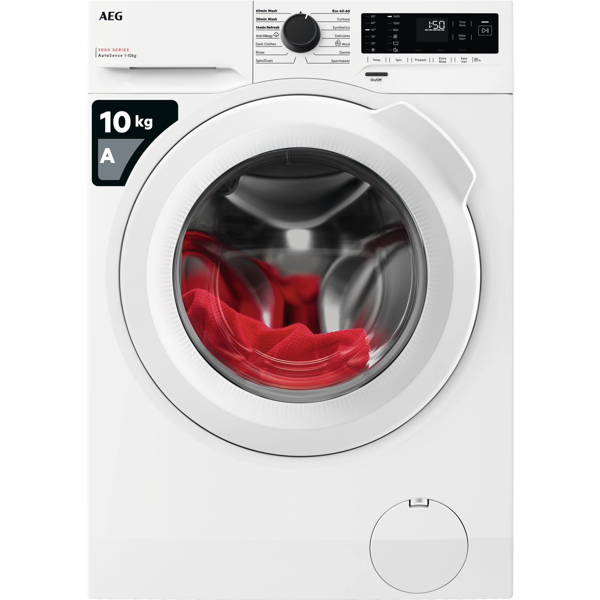 Haier X Series 7 Washing Machine, 10kg, 1400 Rpm, A-30 Percent Energy
