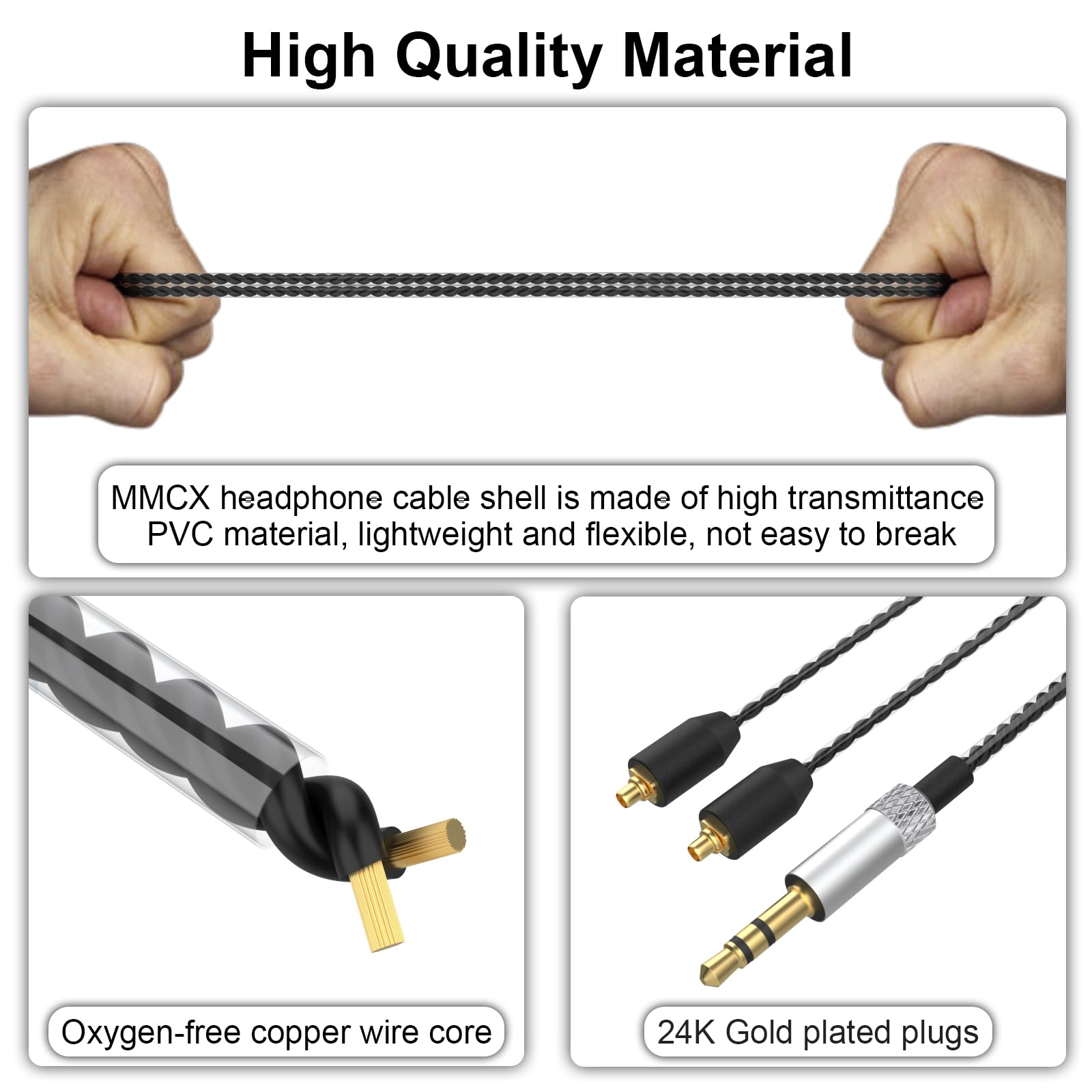 Amazon.com: MMCX Cable Compatible with Shure SE215, SE315, SE425