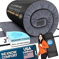 Vista 17 de Hazli Matrix AirCell - Colchón enrollable de espuma viscoelástica para adultos, tapete portátil de espuma para dormir, colchoneta de dormir