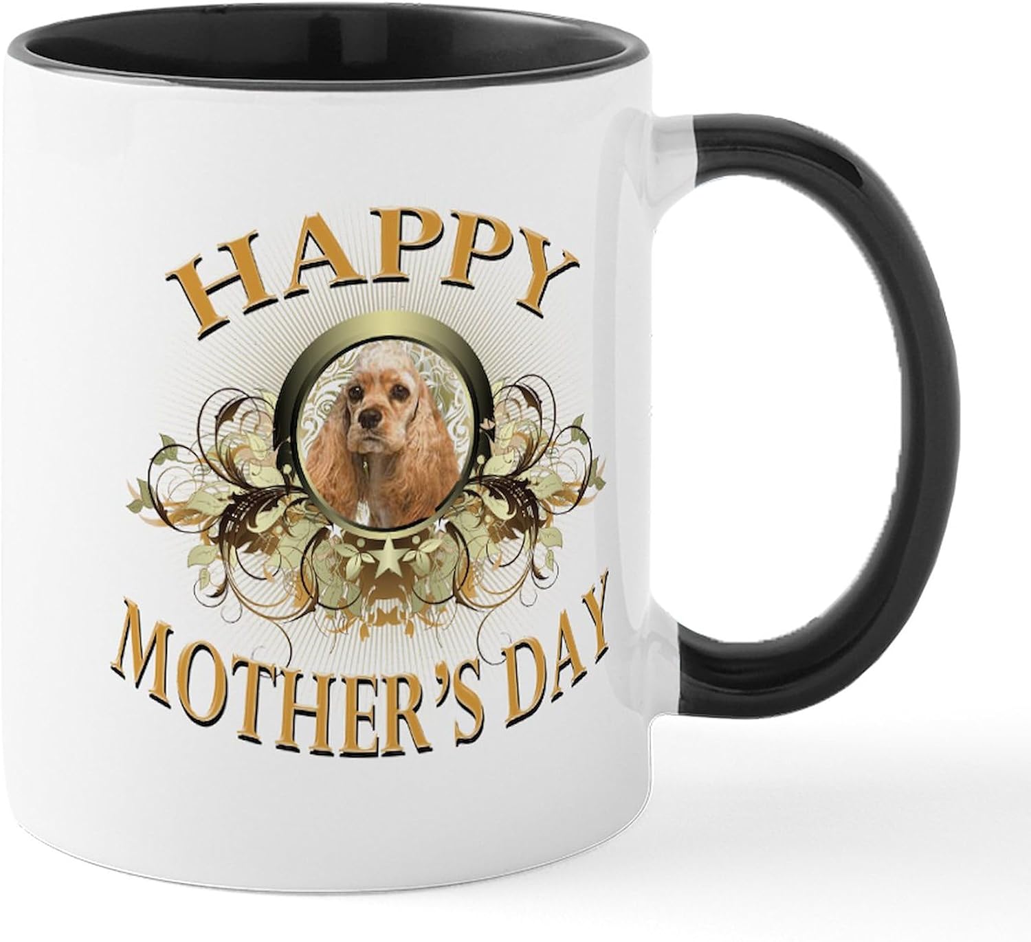 CafePress Happy Mother's Day Cocker Spaniel Mug 11 oz (325 ml) Ceramic Coffee Mug