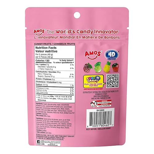 Miniatura 10 de Amos Peelerz - Caramelos de mango pelables, gomitas de mango Peelerz, bolsa resellable de 2.19 onzas (paquete de 3)