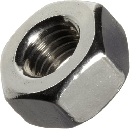 18-8 Stainless Steel Machine Screw Hex Nut, Plain Finish, ASME B18.6.3, #3-48 Th