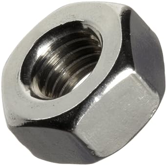 18-8 Stainless Steel Machine Screw Hex Nut, Plain Finish, ASME B18.6.3, #3-48 Thread Size, 1/16" Width Across Flats, 3/16" Thick Pack of 100