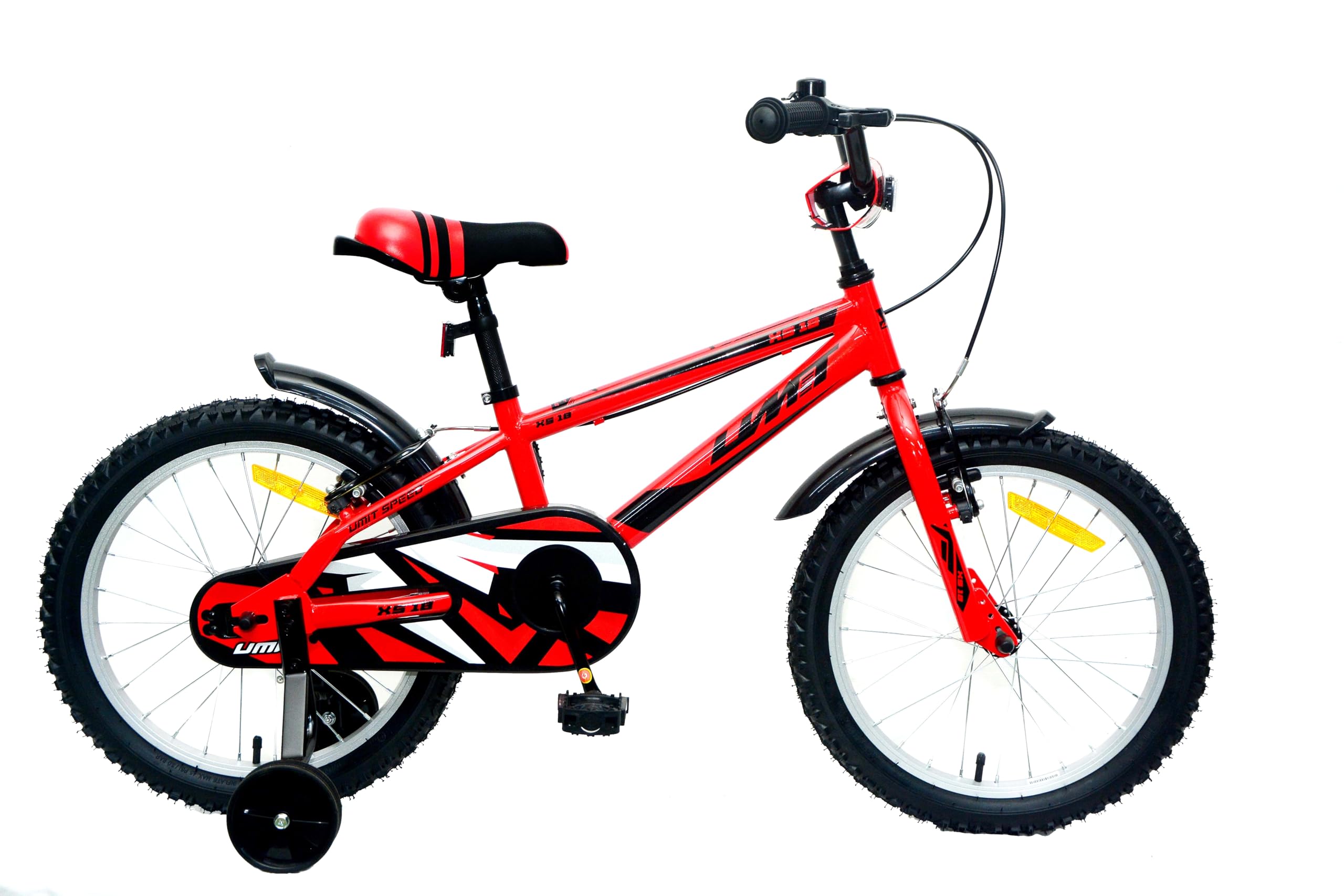 Bicicleta 18 Pulgadas niño | Bicicleta niño 6-9 años + Frenos V-Break + Estabilizadores + Cuadro Acero | Segura y Resistente