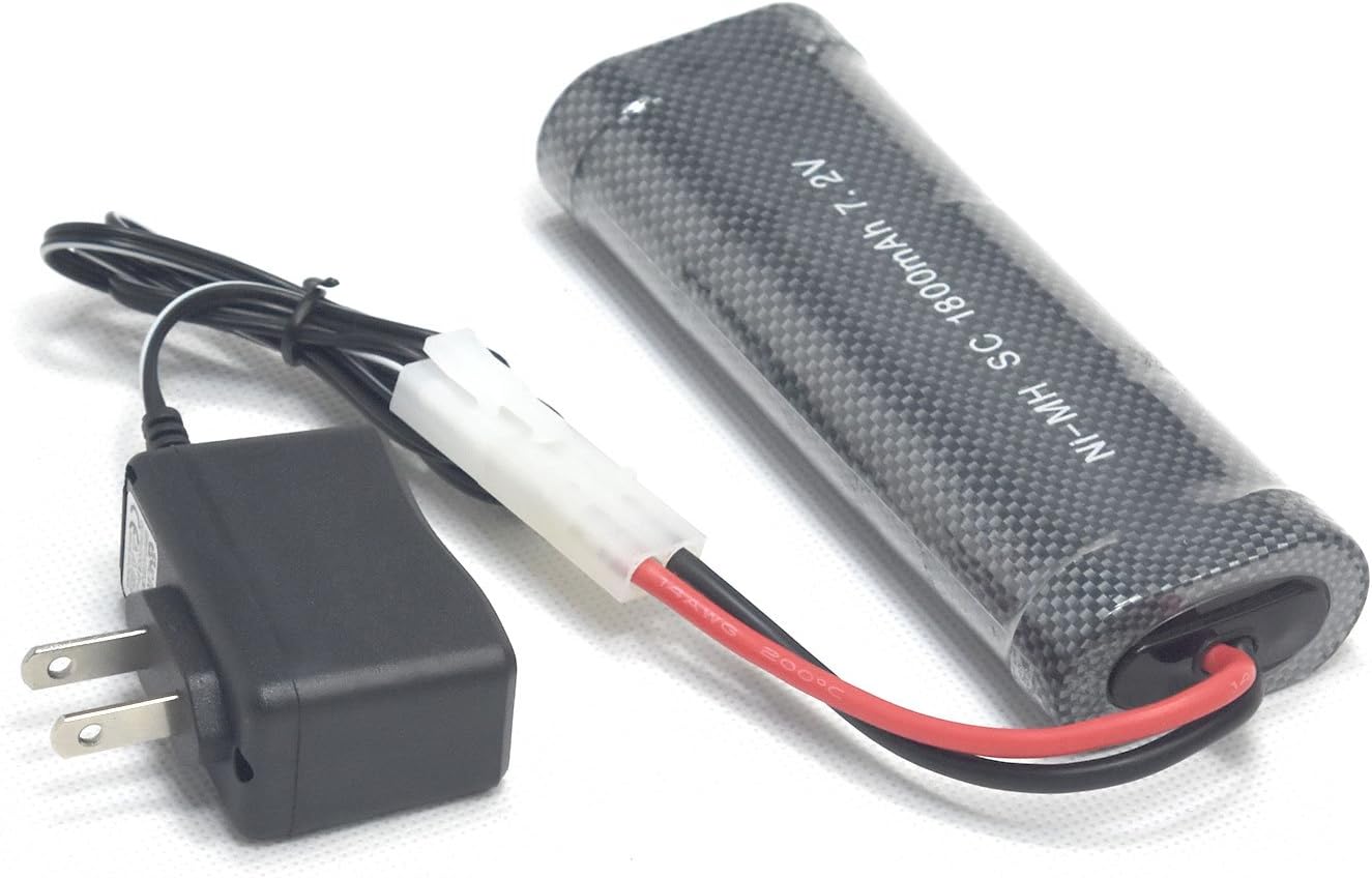 7.2V 1800mAh NiMH Battery KET-2P Female P-to-S Plug & US Charger for RC Car Truck Racing Speed Boat Power Starter