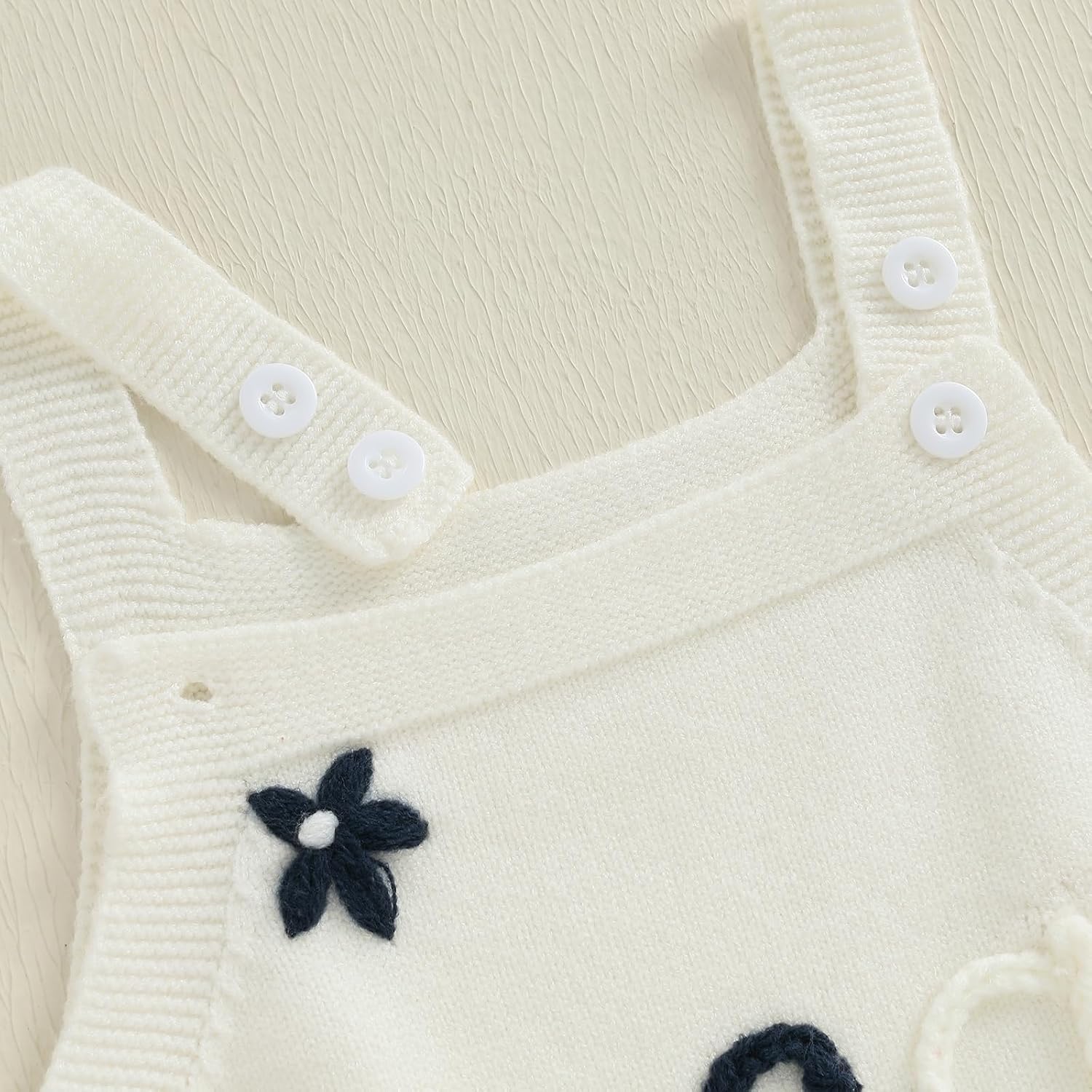 Baby Girl Knit Romper Summer Sleeveless Cherry Crochet Bodysuit One Piece Jumpsuit Overalls Outfit