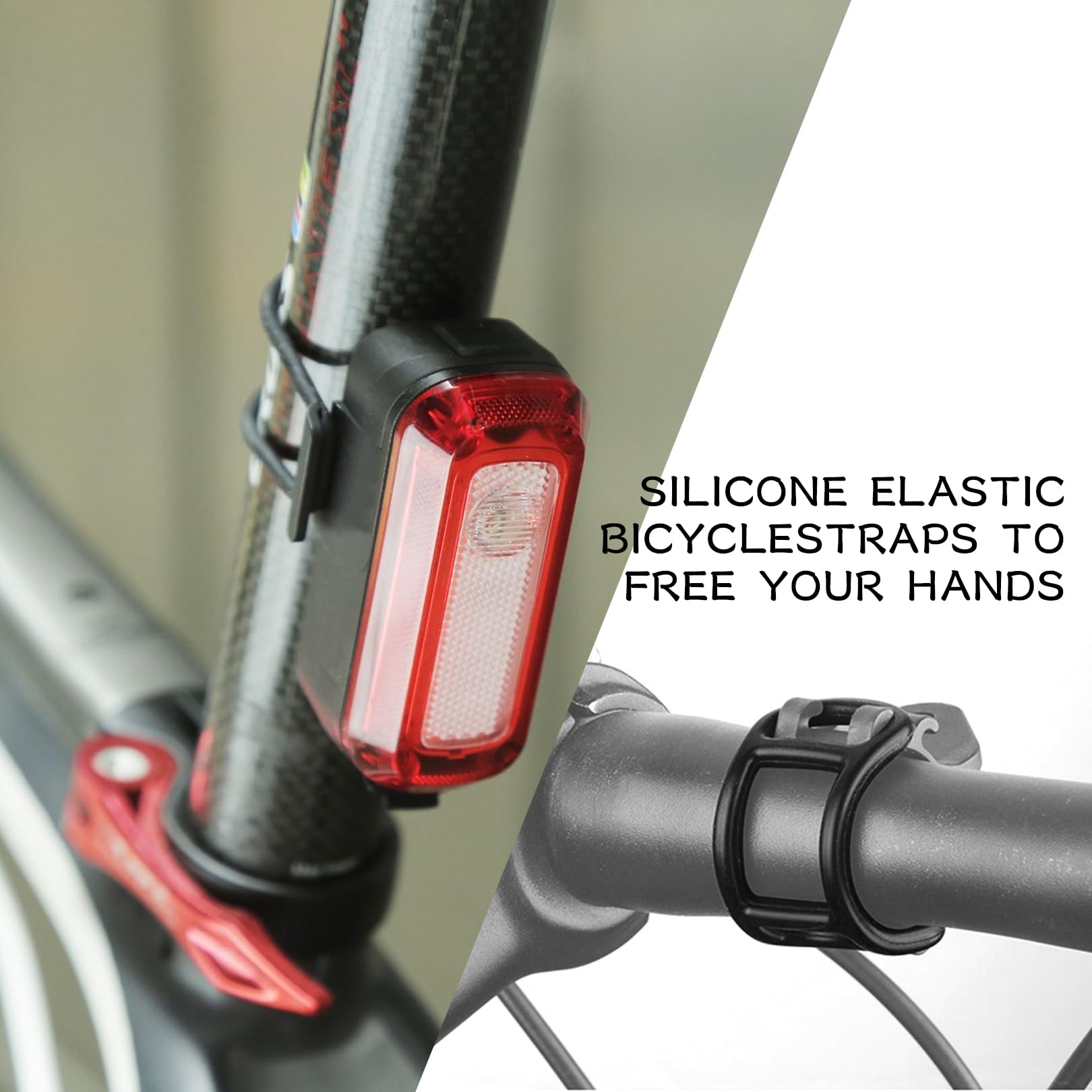 25 Stück Fahrrad Silikonbänder - Universal Halterungen Für Licht & Zubehör