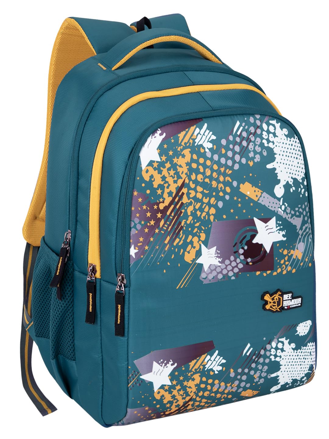 Noble 35L Stylish Printed Backpack for School & College | 2 Compartments, Rain Cover, Padded Straps-image-49