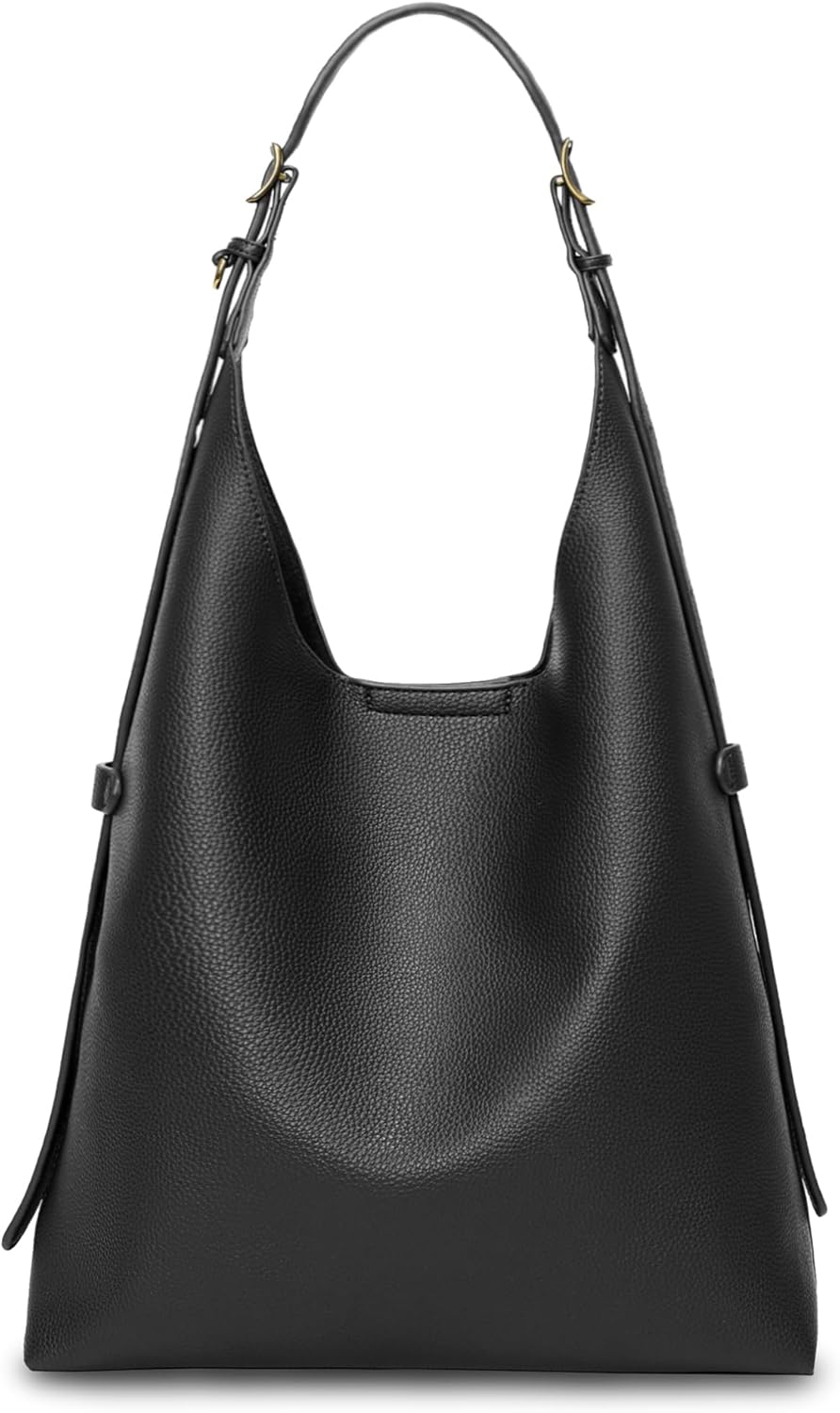 Hobo Bag For Women Vegan Leather Slouchy Shoulder Tote Purse With Adjustable Strap