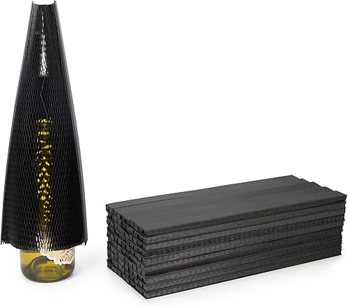 IDL Packaging Flexi-Hex - Fundas de papel de embalaje de panal de abeja de 13.75 pulgadas, L, negro, paquete de 50 unidades, adaptables a cualquier