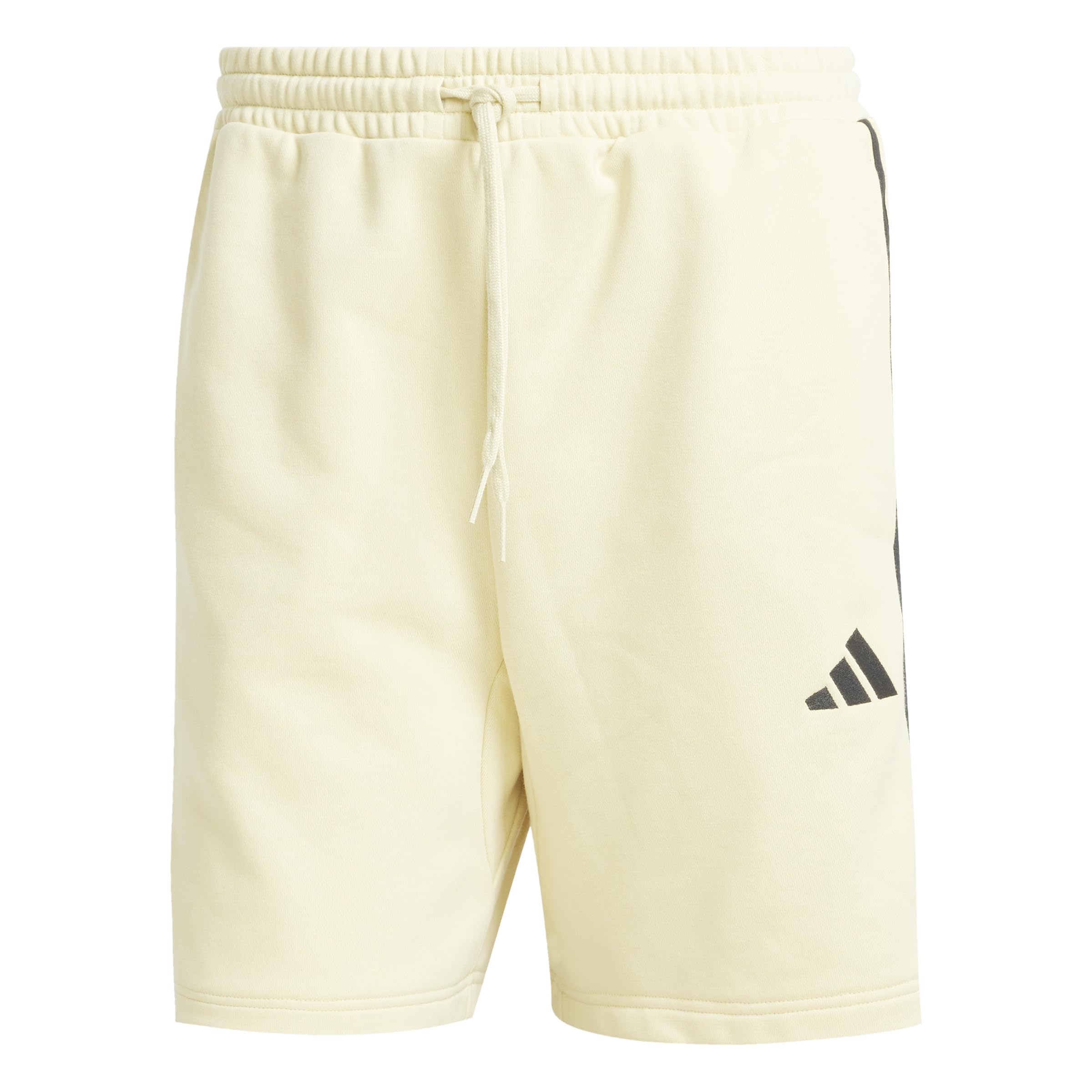 adidas Herren Essential Three Stripes French Terry Short, Powder Yellow/Black, 4XL