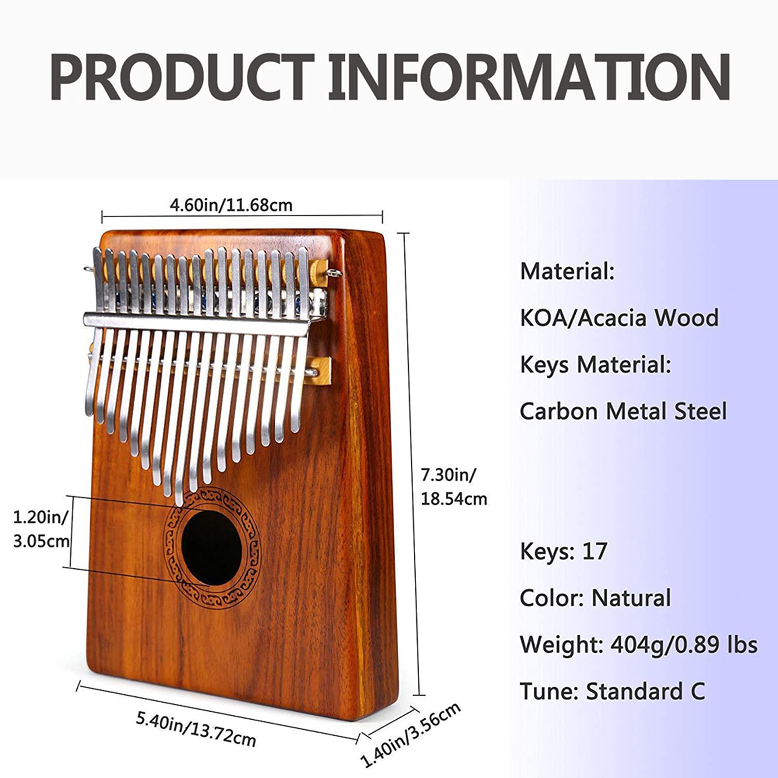 Kalimba 17 Clés, Pouce Piano Doigt Instrument Professionnel De Haute Qualité Doigt Pouce Piano Instrument de Musique Cadeau