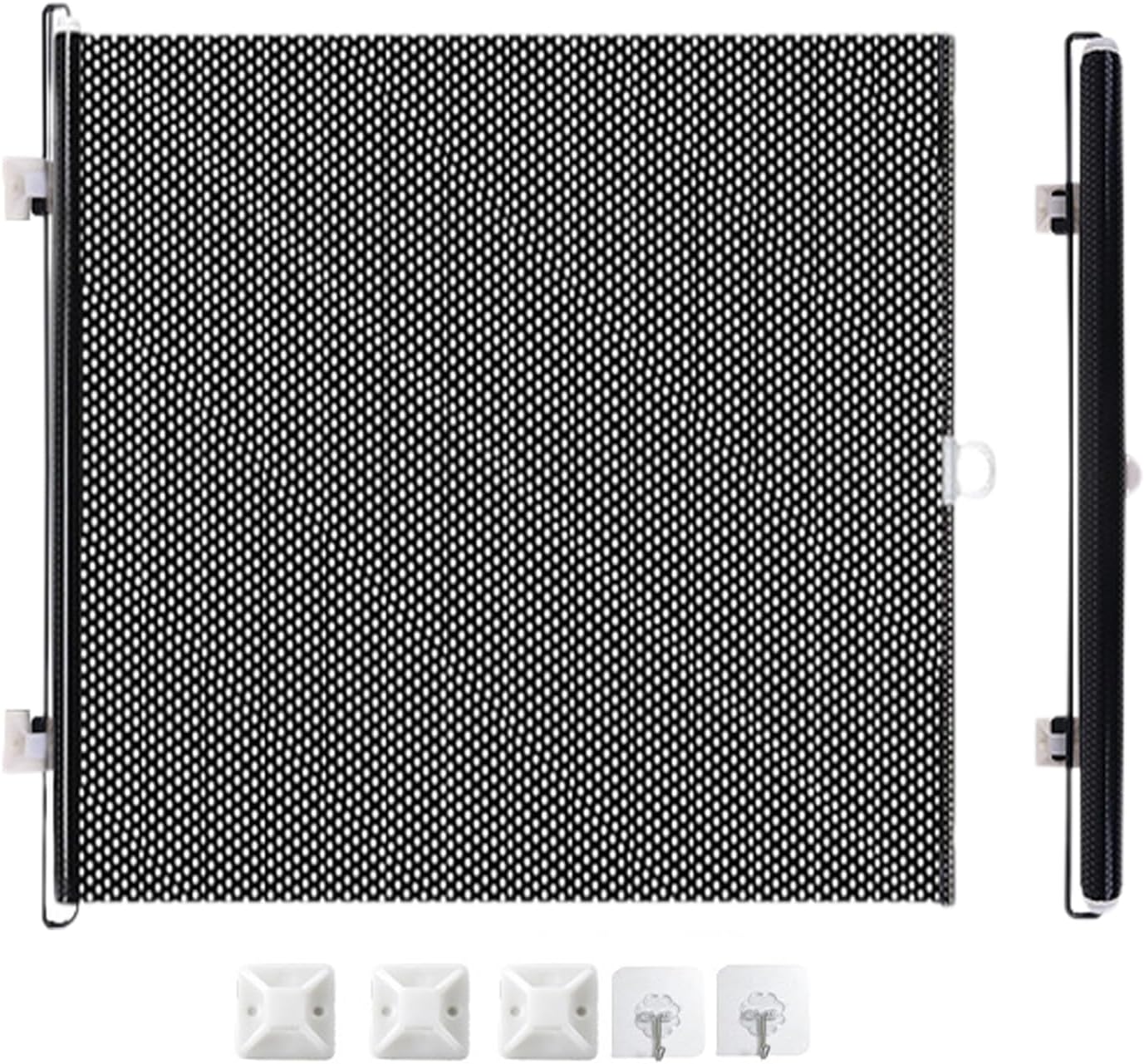 Dog Retractable Gate - 40x125cm Expandable Pet Barrier | Portable Animal Gate, Multifunctional Cat Dog Divider for Stairs Kitchen Hallway Outdoor Deck Indoor Room Porch Garage, Retractable