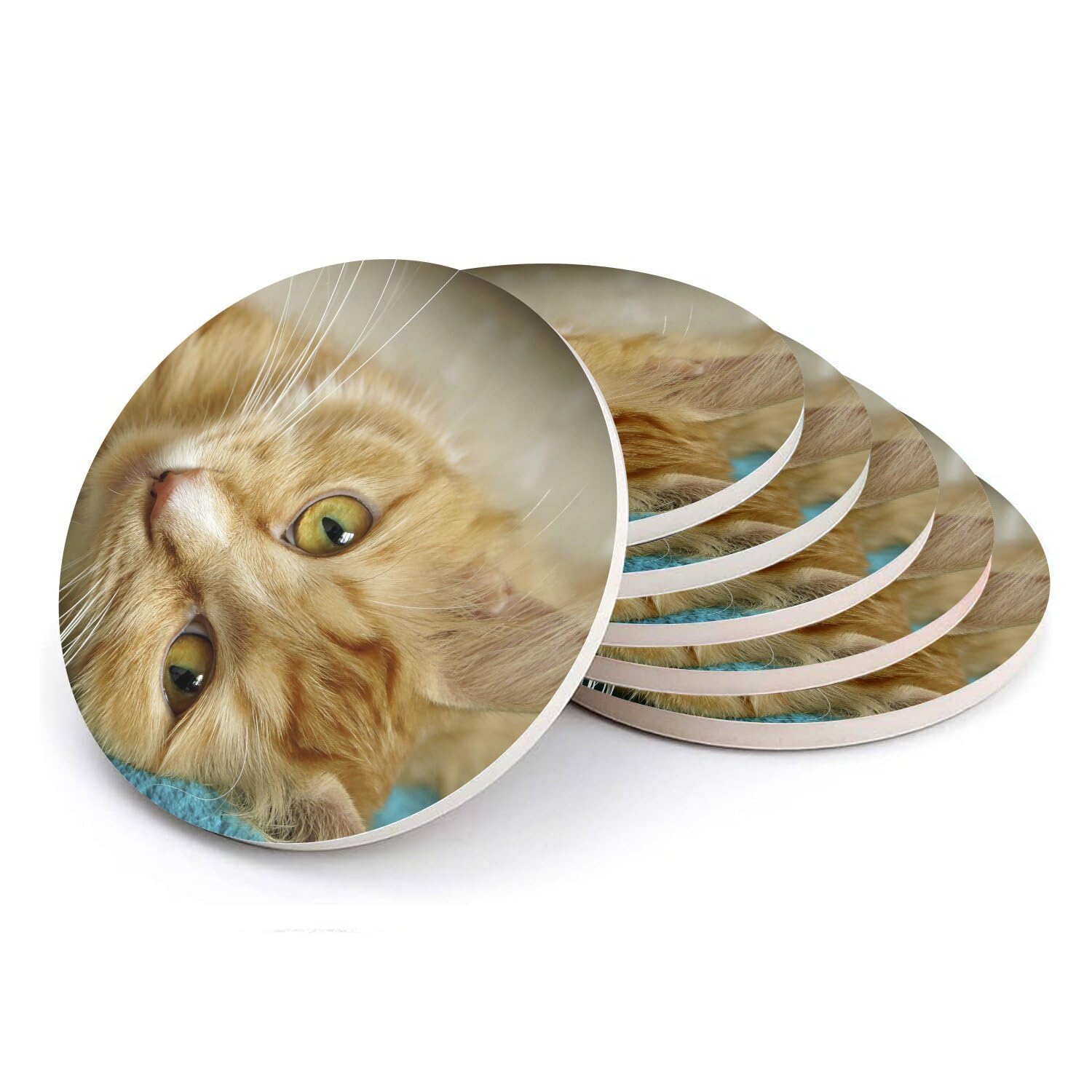 Dessous de verre chat roux pour apéro réussi et décoration de table basse