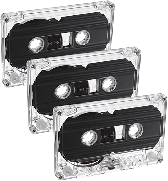 3PCS Blank Cassette Tapes, Clear Audio Recording Tape 60 Mins