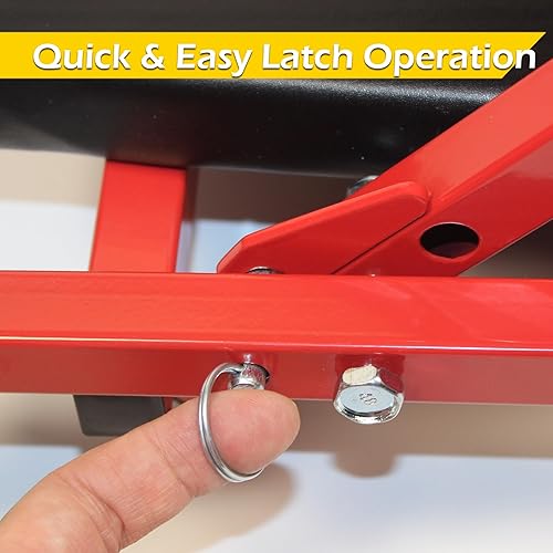 Miniatura 7 de MaxWorks 50873 2 en 1 Mechanic Creeper 36 pulgadas Z-Creeper Seat 300 lbs Capacidad de perfil bajo Creeper con 6 ruedas para garaje tienda