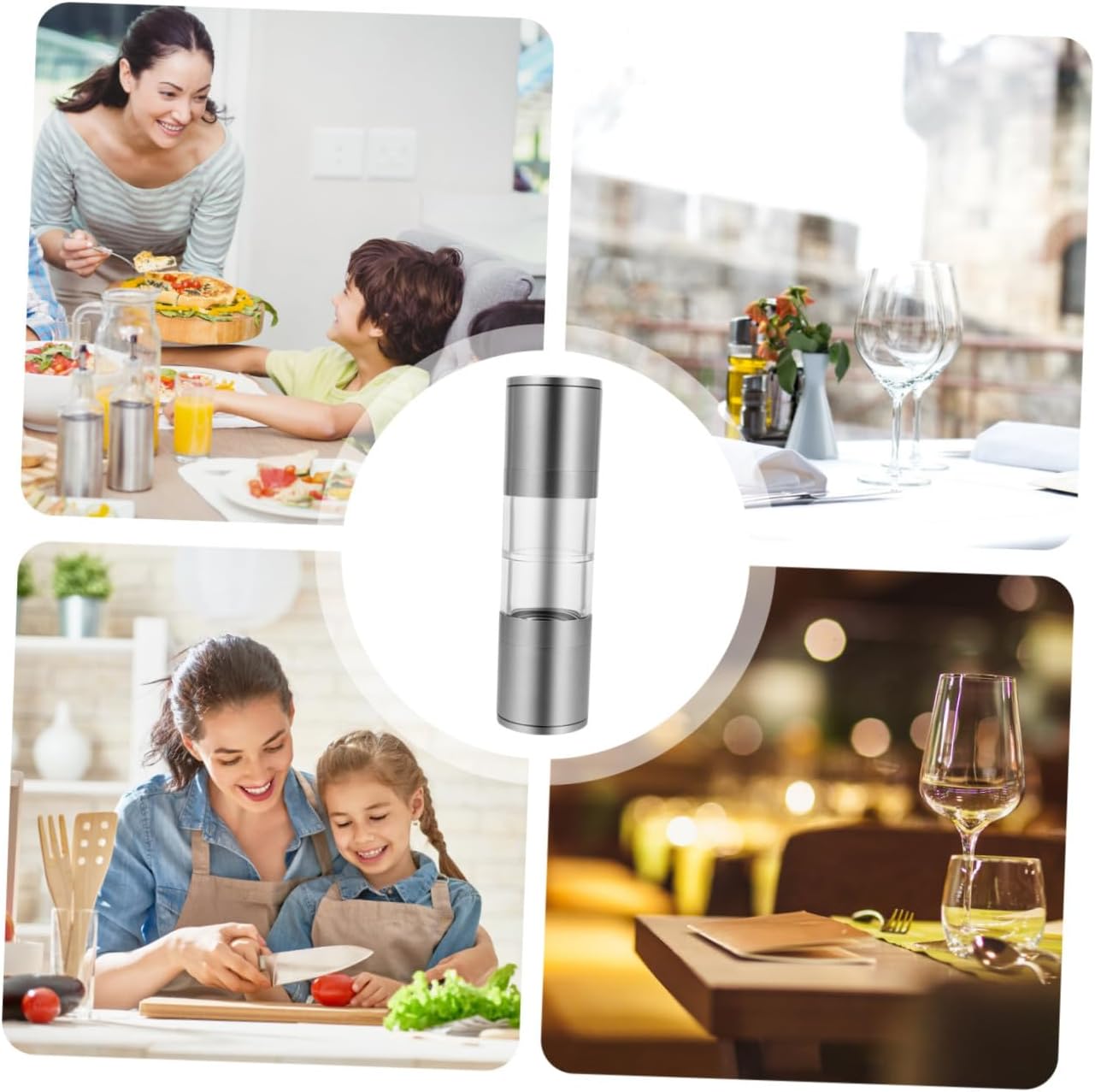 Manual Pepper Grinder Pepper Mill Container Home Kitchen Gadget for Spices