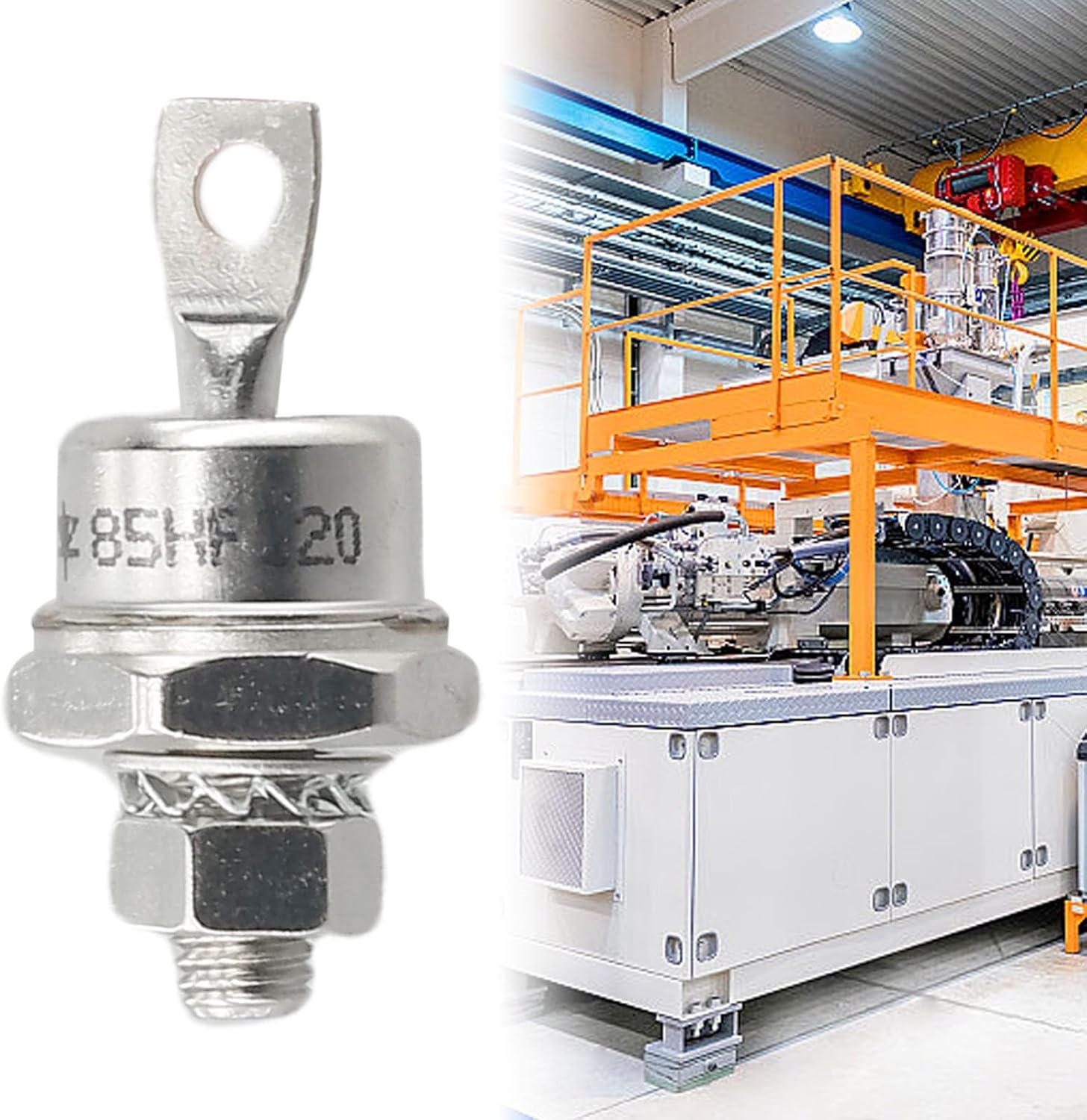 85A 1200V Diode Rectifier - Negative Anode Stud Mount with 6mm Screw for Welding Machines, Machine Tool Control, Power Supplies, Battery Charging (85HF120)(85HF120)