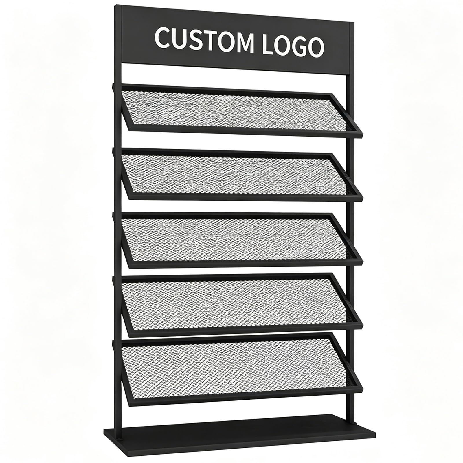 XKSJCDR Tile Sample Display Stand, 5-Tier Inclined Mesh Storage