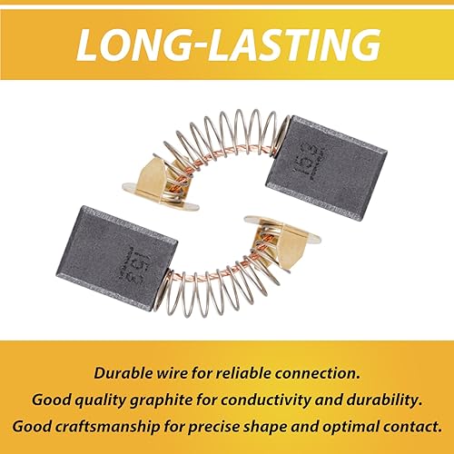 Miniatura 4 de Paquete de 10 cepillos de carbón de repuesto para motor eléctrico 5140033-19, compatibles con sierra de mesa Dewalt DW745 DWE7480 DWE7490X DWE7491RS