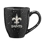 Rico Industries NFL Football New Orleans Saints 16 oz Team Color Laser Engraved Ceramic Coffee Mug SPK 16oz Team Colored Laser Engraved Ceramic Mug