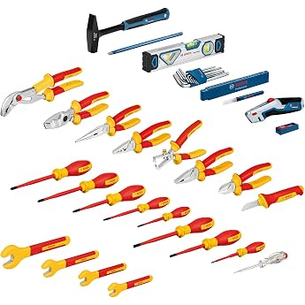 Bosch Professional L-BOXX Mixed Hand Tool Set 37 Pieces Including 21 VDE Hand Tools and 16 Additional Hand Tools Practical and Ergonomic