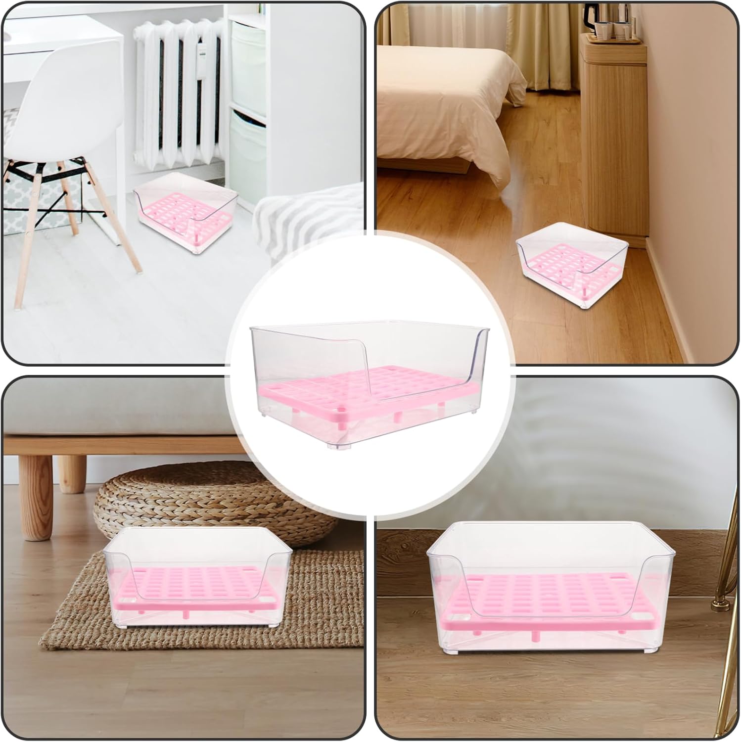 Pet Urinal Acrylic Cat Litter Box for Easy Training Portable Travel Use Suitable for Cats and Dogs