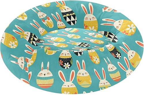 Easter Eggs Bunny Warm & Cozy Pet Dog Bed fluffier Calming Bed for Small Size Pets Supplies cama elevada para Perros Grandes